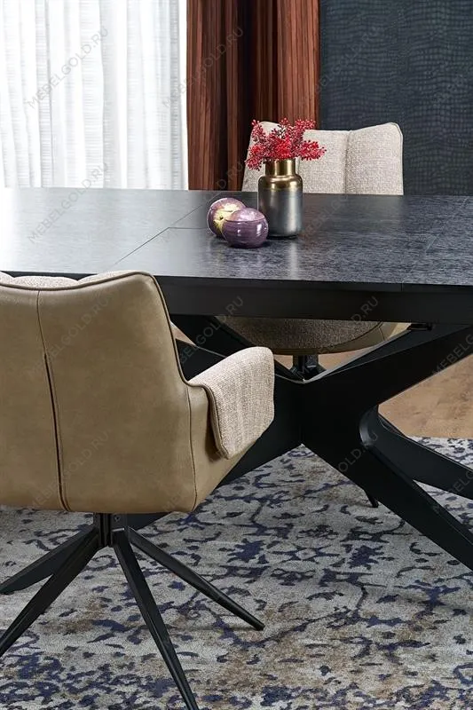 Стол обеденный Halmar SANDRO раскладной (черный/черный) | изображение 14