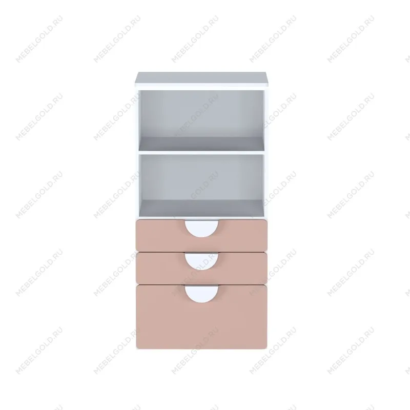 ПИКСИ стеллаж с 3 ящиками 60x57x123, мечтательный пион | изображение 1