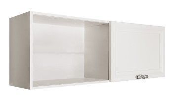 Полка навесная книжная Мишель белый матовый