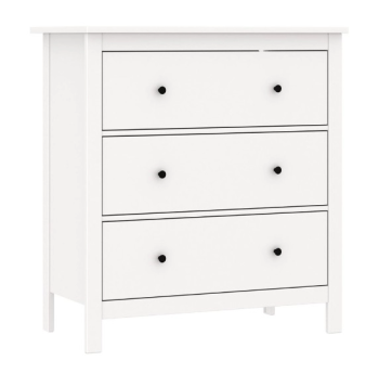 САГА комод 3 ящика белый