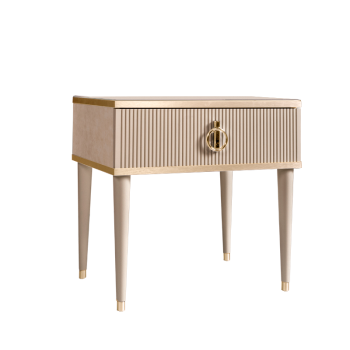 Тумба прикроватная Римини СОЛО (Латте/Золото) РМТП-1(s)