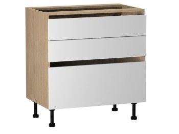Стол с ящиками СЯ-80, Женева (800*520*870) Дуб Палермо/Белый матовый, 22420
