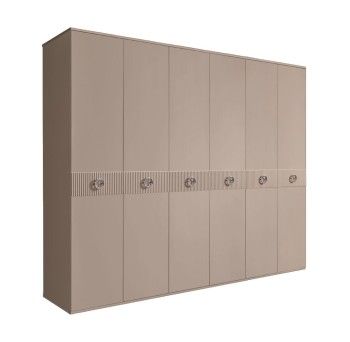 Шкаф 6-ти дв. Bogemia Fillini (Мокка/Хром) БМШ2/6(Fi)