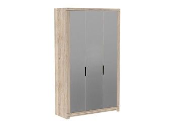 Шкаф 3-х дверный с зеркальными дверями, Юта (1370*519*2300) Дуб Мария