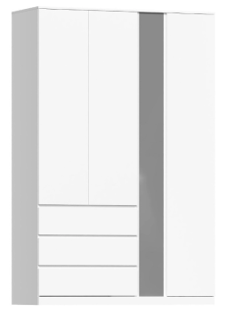 Шкаф распашной Варма СТОР, 144х57х222 см, белый
