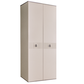 Шкаф 2-х дверный Римини СОЛО (Слоновая кость/Серебро) РМШ2/2(s)