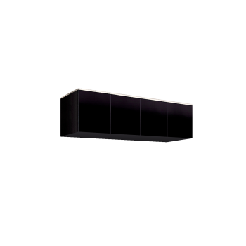 Антресоль для 4-х дверного шкафа Римини (Черный/серебро) РМАН-1(4)