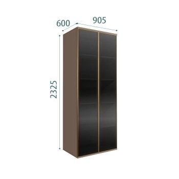 Шкаф 2-х дверный Bogemia Air (Мокка/Золото) БМШ2/2(2)