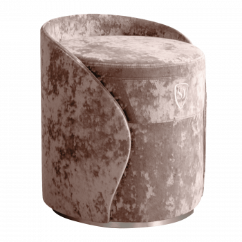 Пуф-тумба Розовая дымка (Crush) серебро Sweet dreams PS-101