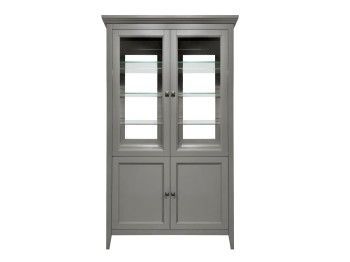 Витрина 2 дверная с зеркалом Manhattan (Серый)