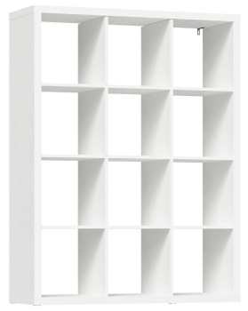 КАЛЛАКС / ФОРА Стеллаж ИКЕА / IKEA 12, широкий стеллаж с открытыми ячейками, тамбурат, цвет белый