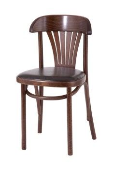 Стул Амега Классик мягкий (Темный тон, экокожа коричневая) - Выставка Лобня