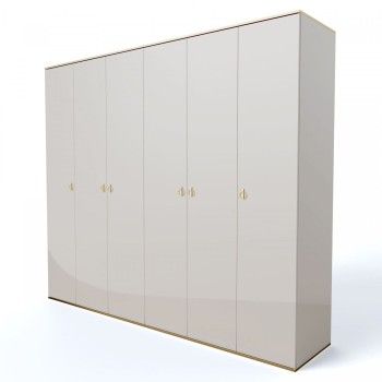 Шкаф 6-ти дверный Римини (Слоновая кость/Золото) РМШ2/6