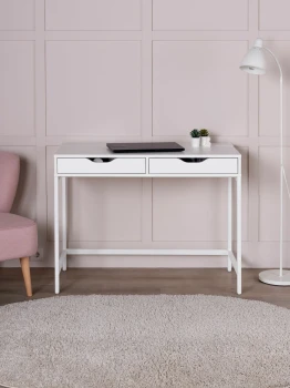 Стол письменный на металлических ножках Ингар Д 100x48x76, белый