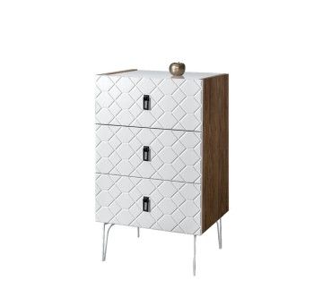 Комод Bogemia Woodline Fa (Белый) (Lakobel/Черный) БМКМ-1