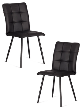 Стул обеденный Bari, LT, экокожа, черная, 41х55х89 см