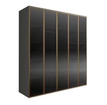 Шкаф 5-ти дв. Bogemia Air (Серый/Золото) БМШ2/5(5)