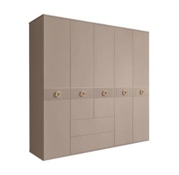 Шкаф 5-ти дверный с ящиками, Bogemia Fillini (Мокка/Золото) БМШ2/51(Fi)