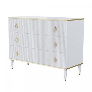 Комод Римини СОЛО (Белый/Золото) РМКМ-1(s)