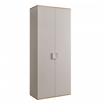 Шкаф 2-х дв. для платья Диора слоновая кость/золото ДШ2/2