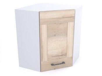 Шкаф угловой ШУ-60, Дублин (600*600*720) Дуб галифакс белый, 21650