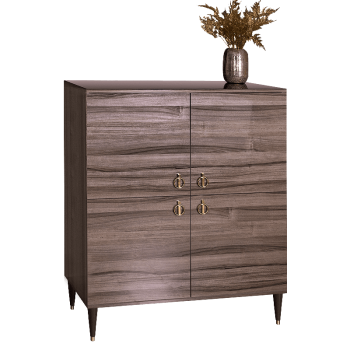 Пенал 4 двери Римини (Орех империя/Золото) РМП-3