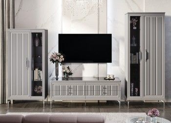 Гостиная Замира 2+тв+2 серый