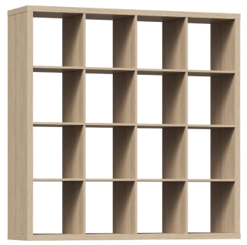 КАЛЛАКС / ФОРА Стеллаж ИКЕА / IKEA 16, широкий стеллаж с открытыми ячейками, тамбурат, дуб беленый