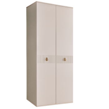 Шкаф 2-х дверный Римини СОЛО (Бежевый/Золото) РМШ2/2(s)