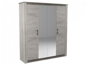 Шкаф 4-х дверный 2300, Денвер (1920*538*2300) Риббек серый, 11726