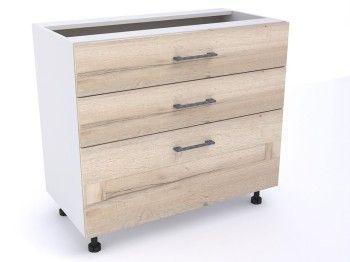 Стол с ящиками СЯ-90, Дублин (900*470*820) Дуб галифакс белый, 21619