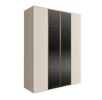 Шкаф 4-х дв. Bogemia Air (Слоновая кость/Золото) БМШ2/4(2)