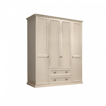 Шкаф 4-х дв. (без зеркал) для платья и белья с выдвижными ящиками Венеция дуб седан ВНШ2/41