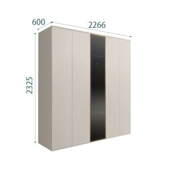 Шкаф 5-ти дв. Bogemia Air (Шелк/Золото) БМШ2/5(1)