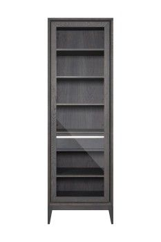 Витрина однодверная Сидней, дуб графит, правая