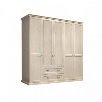 Шкаф 5-и дв. (без зеркал) для платья и белья с выдвижными ящиками Венеция дуб седан ВНШ2/51