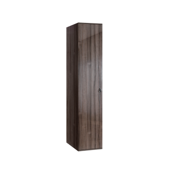 Шкаф 1-но дверный Римини (Орех империя/Серебро) РМШ2/1