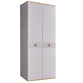Шкаф 2-х дверный Римини СОЛО (Белый/Золото) РМШ2/2(s)