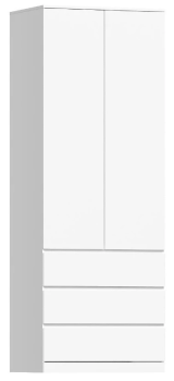 Шкаф распашной Варма СТОР, 80х57х222 см, белый