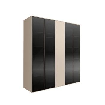 Шкаф 5-ти дв. Bogemia Air (Ваниль/Черный) БМШ2/5(4)