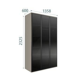 Шкаф 3-х дверный Bogemia Air (Шелк/Черный) БМШ2/3(3)