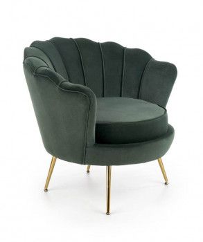 Кресло Halmar AMORINITO (темно-зеленый/золотой)