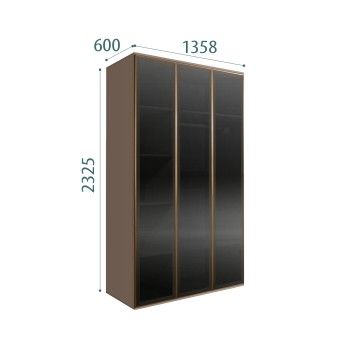 Шкаф 3-х дверный Bogemia Air (Мокка/Золото) БМШ2/3(3)