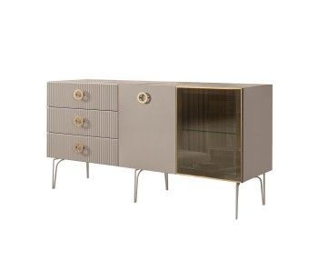 Комод 1.6м Bogemia Fillini (Мокка) (Novabuk/Золото) БМКМ-4(Fi)[5][10]