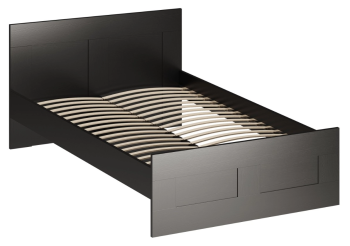Кровать двуспальная ГУД ЛАКК Сириус, 120х200 см, черный, дуб венге