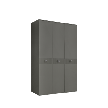 Шкаф 3-х дверный Римини СОЛО (Серый/Серебро) РМШ2/3(s)