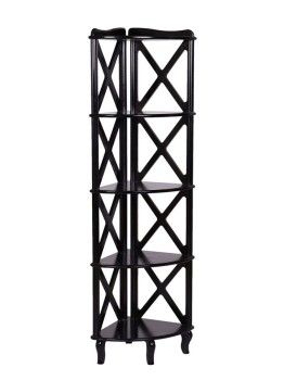 Этажерка-стеллаж угловая Джульетта-4 (венге)