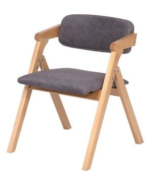 Стул складной Томас (бук/ткань Айсберг грей)