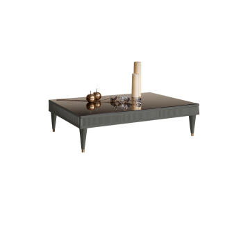 Журнальный столик узкий Римини СОЛО (Серый/Золото) РМСТ-3(s)