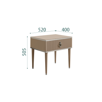Тумба прикроватная Римини СОЛО (Мокка/Серебро) РМТП-1(s)